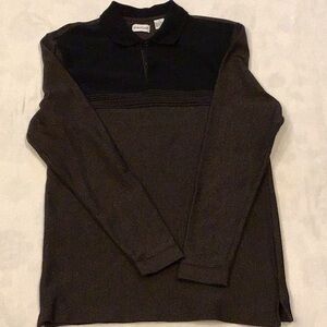 HAGGAR. Men's Black and Brown Sweater. Size M